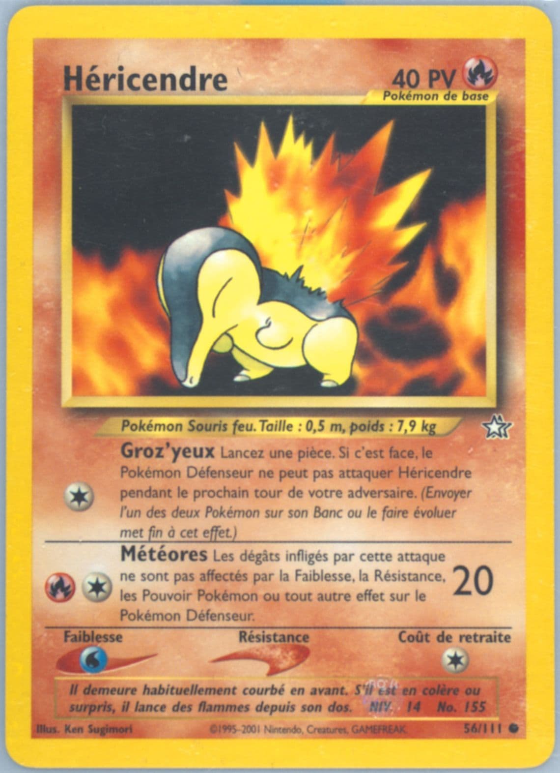 Hericendre (56) 2001 Pokemon French Neo Genesis
