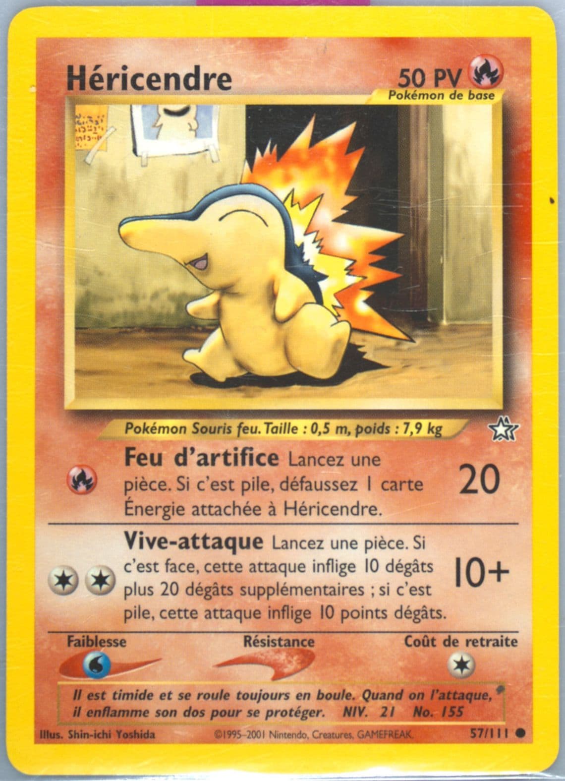 Hericendre (57) 2001 Pokemon French Neo Genesis