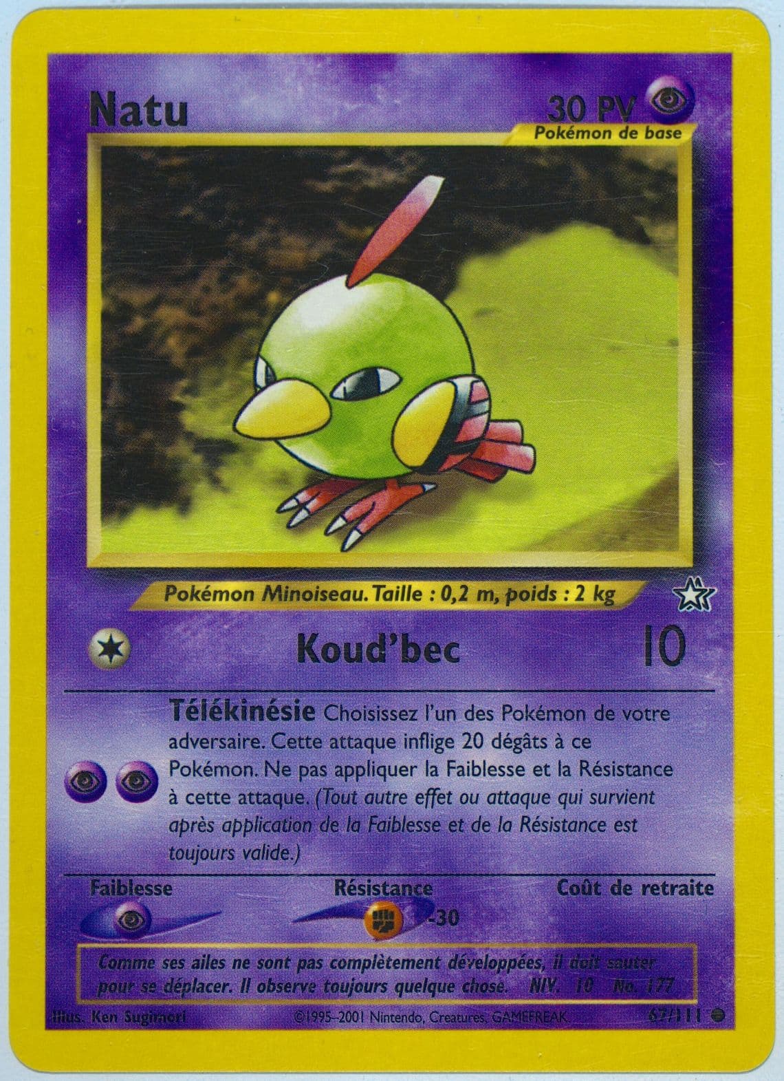 Natu (67) 2001 Pokemon French Neo Genesis