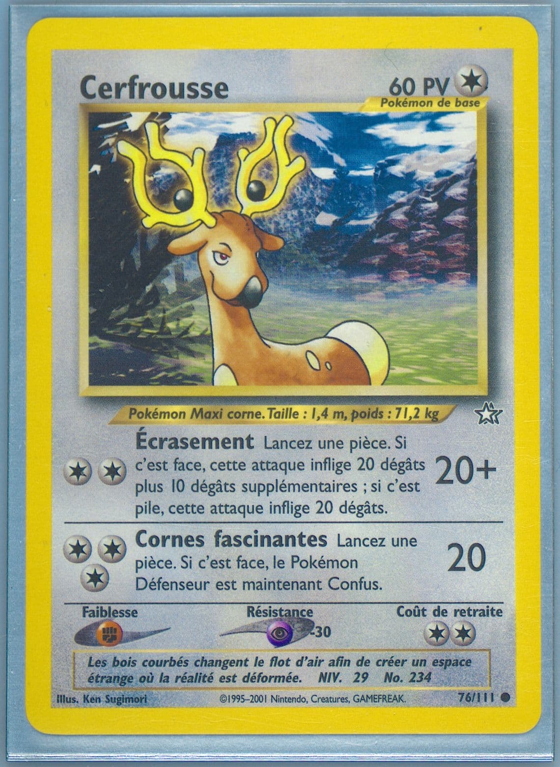 Cerfrousse (76) 2001 Pokemon French Neo Genesis