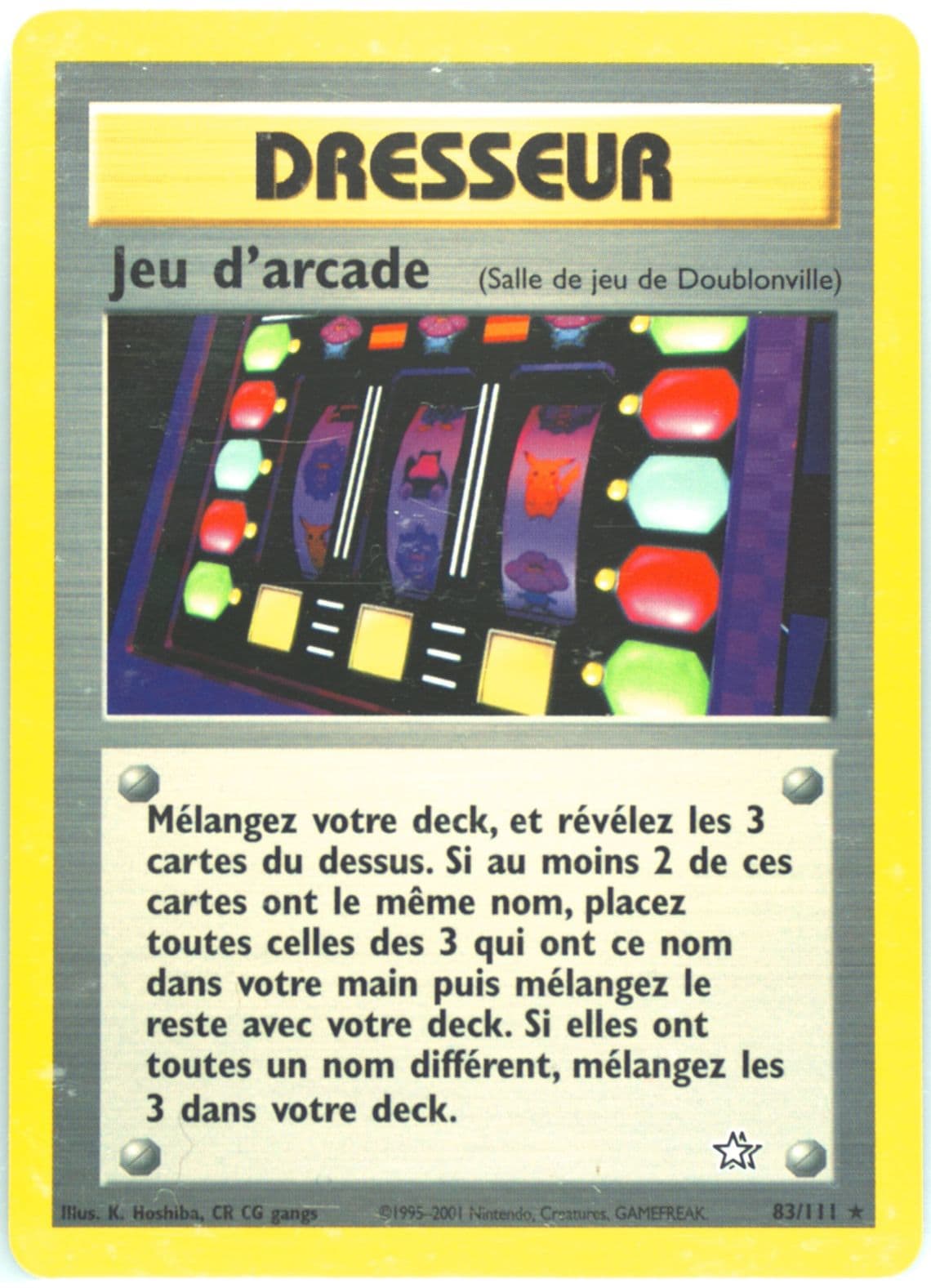 Jeu D'Arcade (83) 2001 Pokemon French Neo Genesis