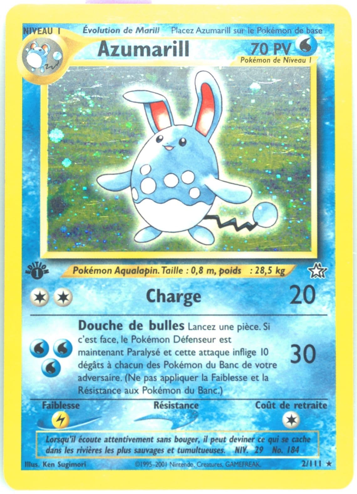 Azumarill-Holo 1st Edition (2) 2001 Pokemon French Neo Genesis