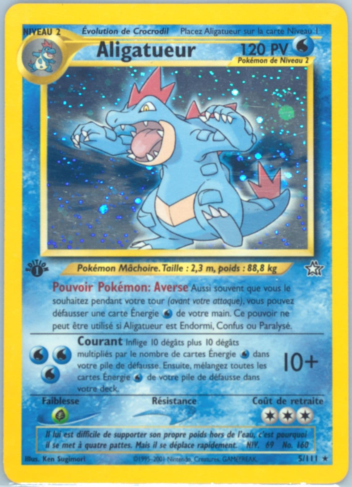 Aligatueur-Holo 1st Edition (5) 2001 Pokemon French Neo Genesis
