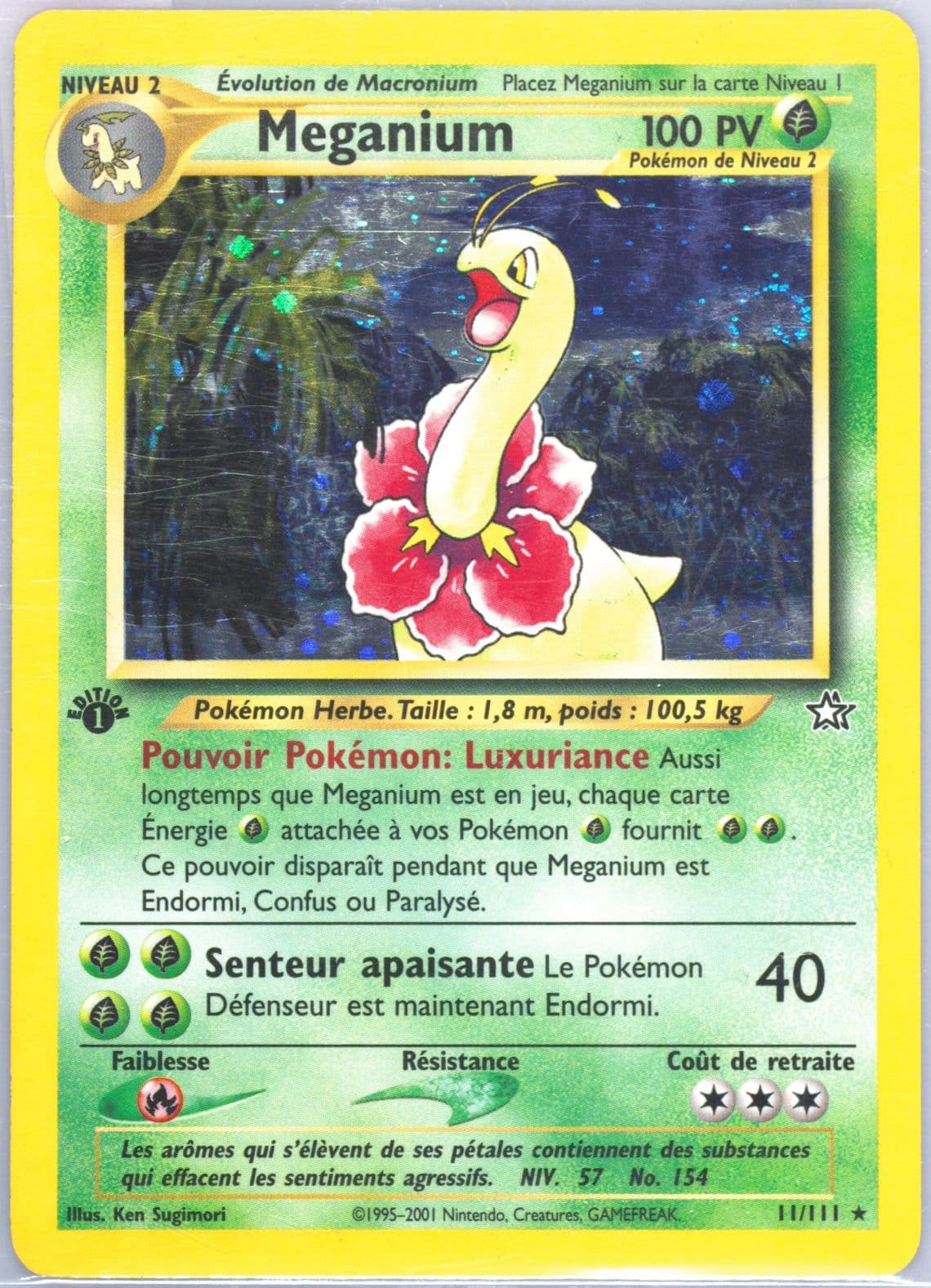 Meganium-Holo 1st Edition (11) 2001 Pokemon French Neo Genesis