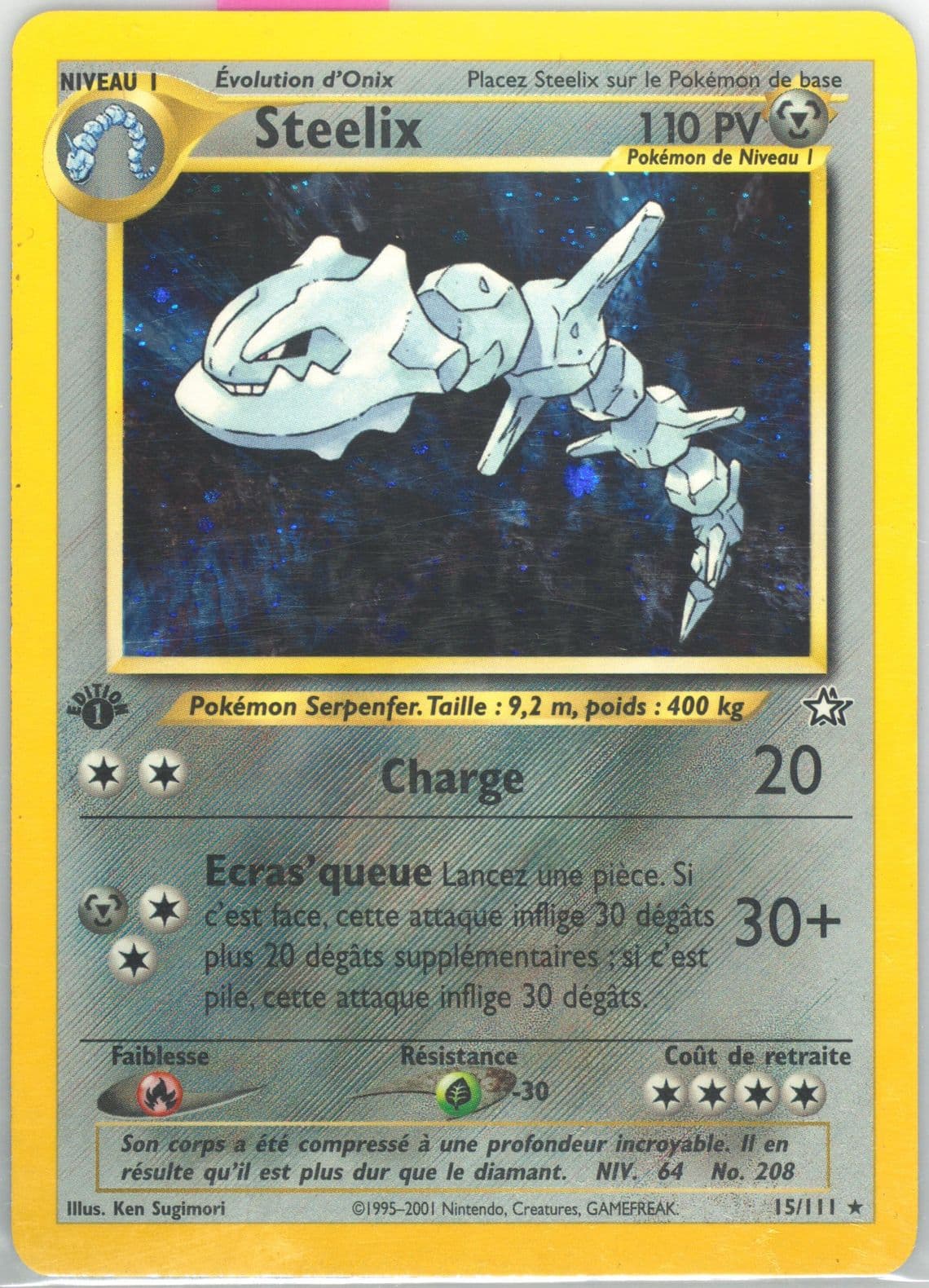 Steelix-Holo 1st Edition (15) 2001 Pokemon French Neo Genesis