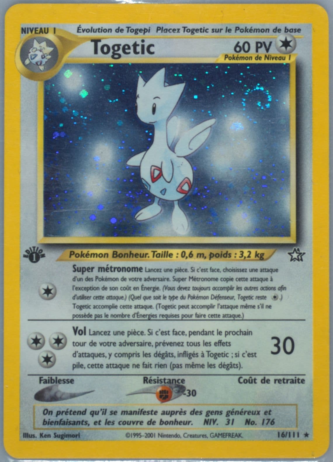 Togetic-Holo 1st Edition (16) 2001 Pokemon French Neo Genesis