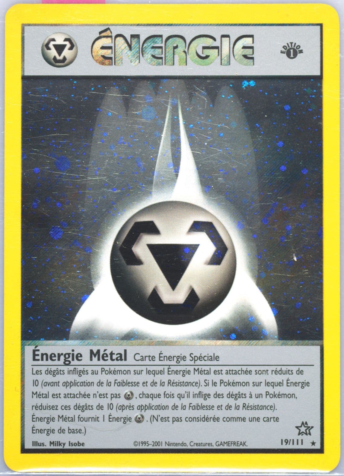 Energie Metal-Holo 1st Edition (19) 2001 Pokemon French Neo Genesis