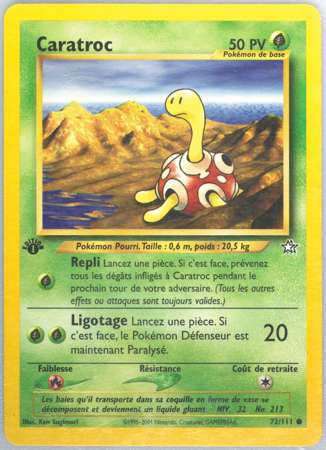 Caratroc 1st Edition (72) 2001 Pokemon French Neo Genesis