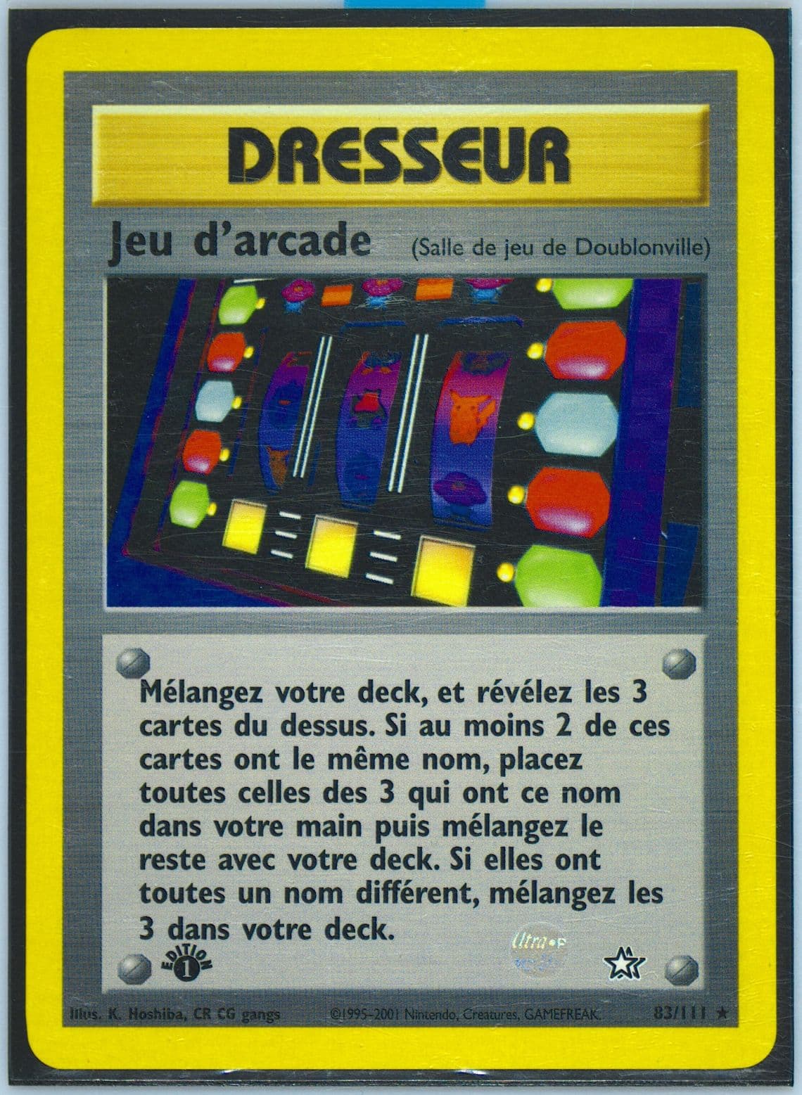 Jeu D'Arcade 1st Edition (83) 2001 Pokemon French Neo Genesis