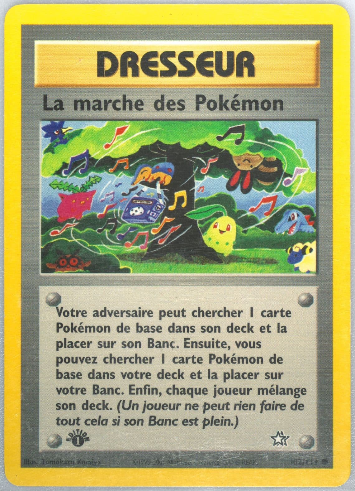 La Marche Des Pokemon 1st Edition (102) 2001 Pokemon French Neo Genesis