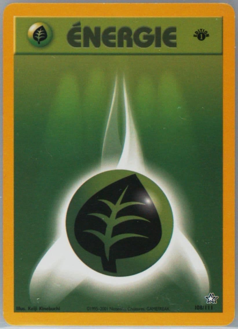 Energie Plante 1st Edition (108) 2001 Pokemon French Neo Genesis