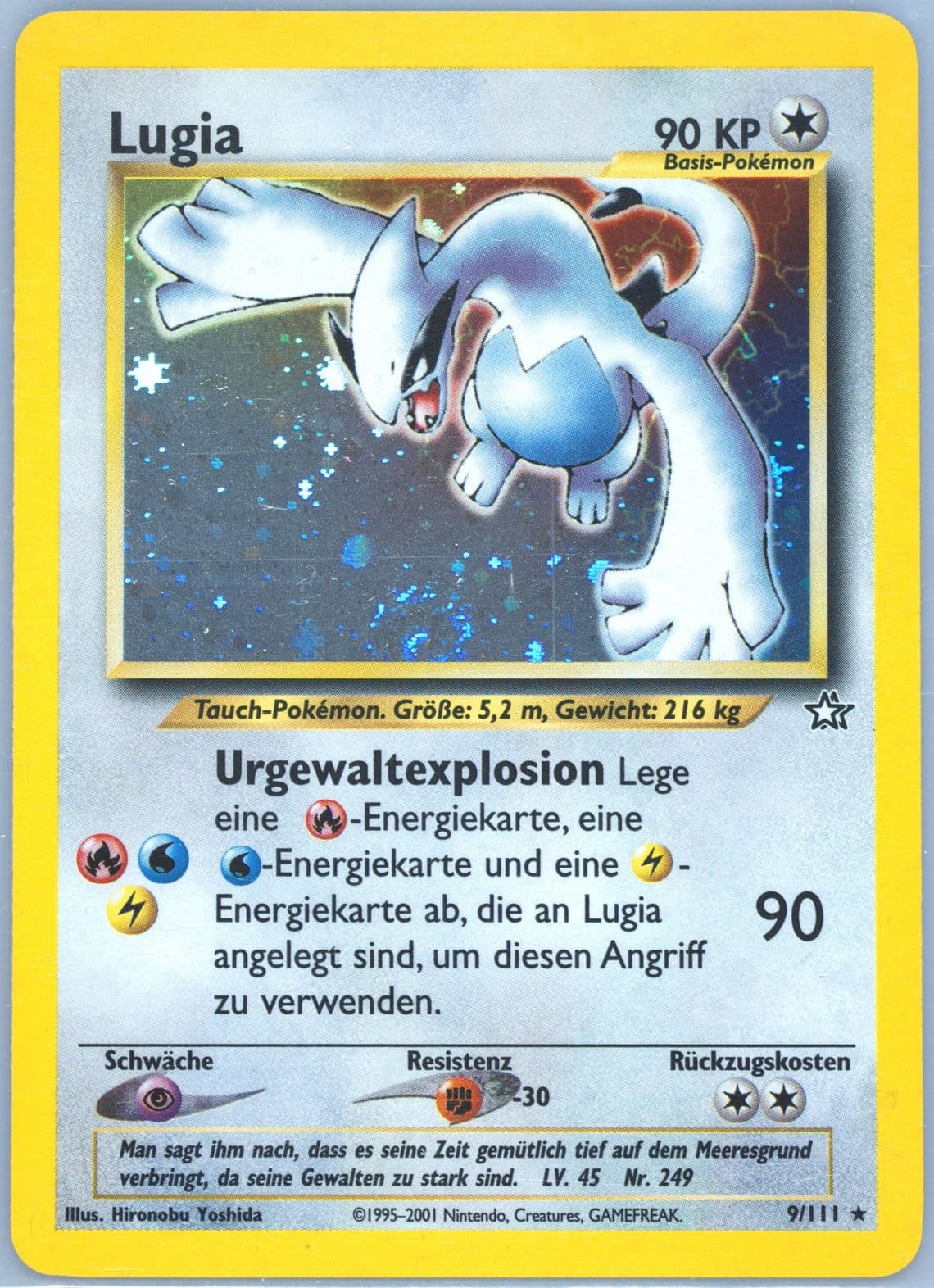 Lugia-Holo (9) 2001 Pokemon German Neo Genesis