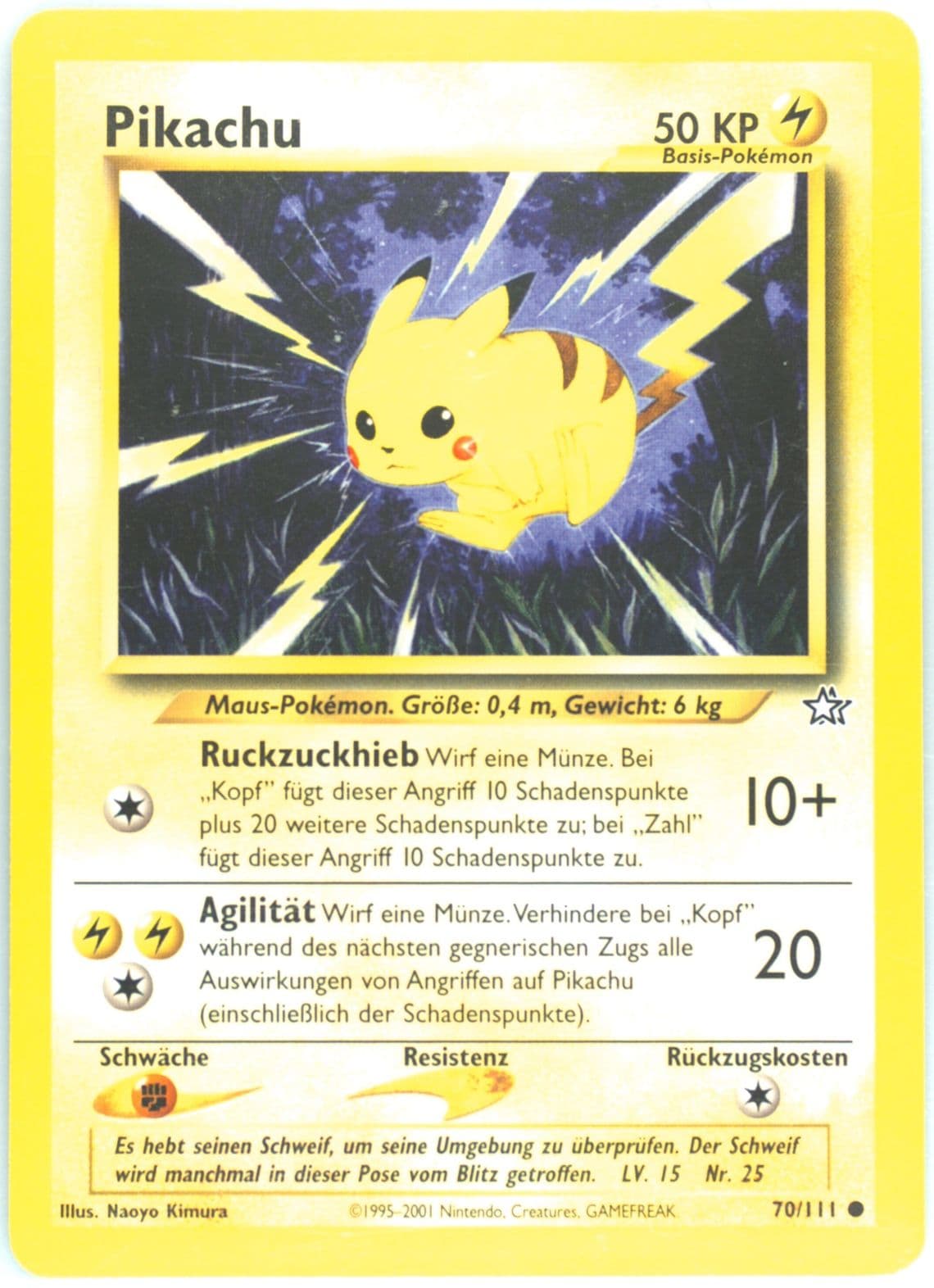Pikachu (70) 2001 Pokemon German Neo Genesis