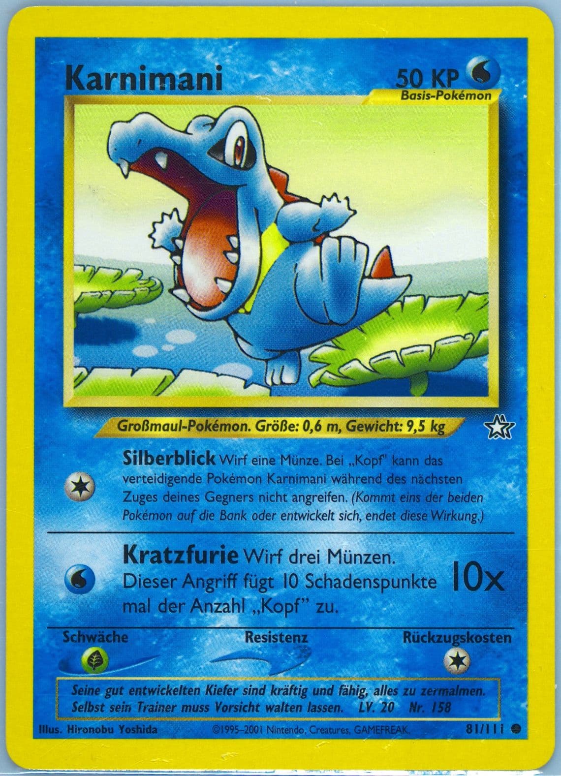 Karnimani (81) 2001 Pokemon German Neo Genesis