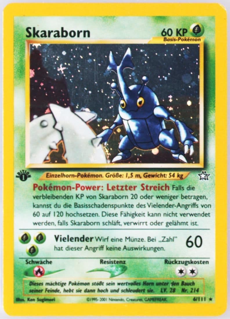 Skaraborn-Holo 1st Edition (6) 2001 Pokemon German Neo Genesis
