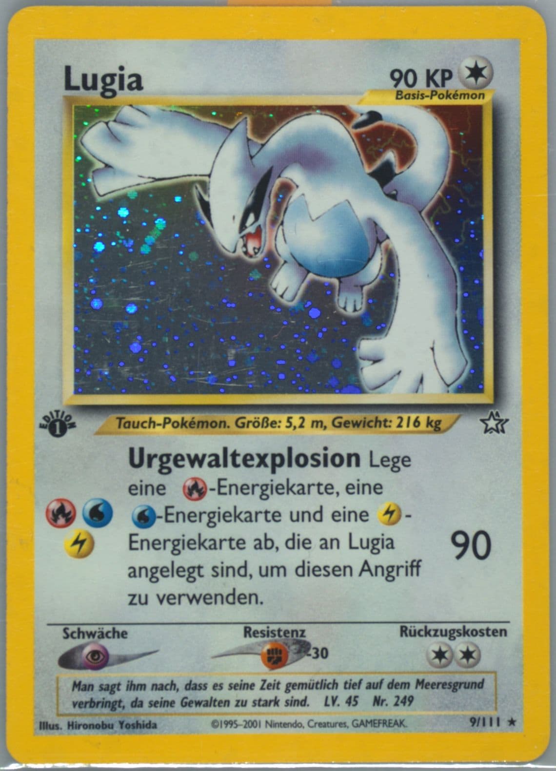 Lugia-Holo 1st Edition (9) 2001 Pokemon German Neo Genesis
