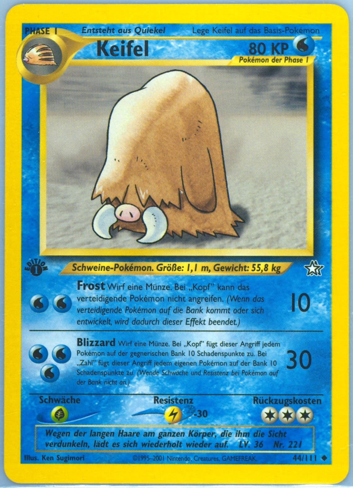 Keifel 1st Edition (44) 2001 Pokemon German Neo Genesis