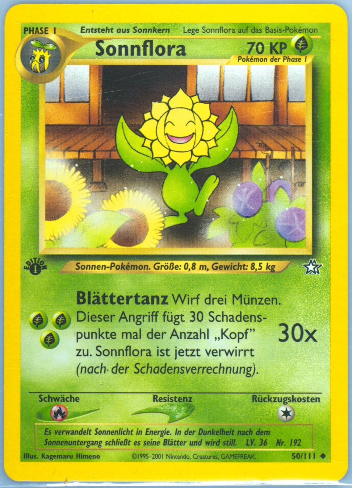 Sonnflora 1st Edition (50) 2001 Pokemon German Neo Genesis