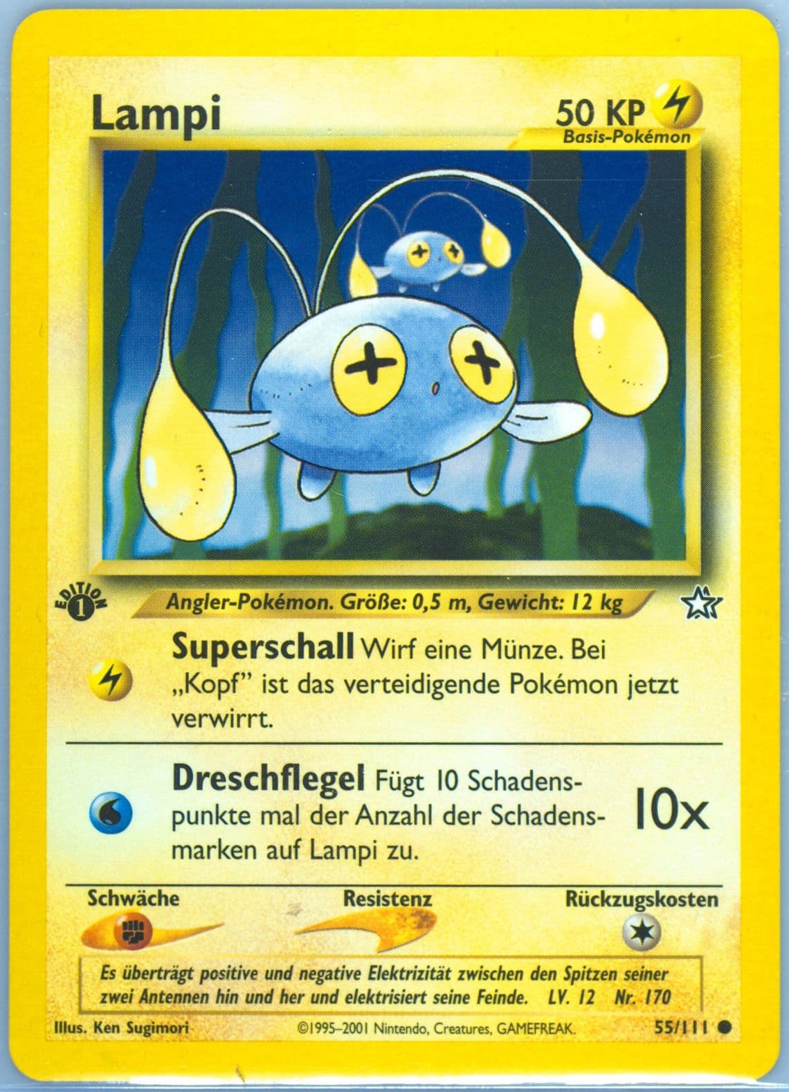 Lampi 1st Edition (55) 2001 Pokemon German Neo Genesis