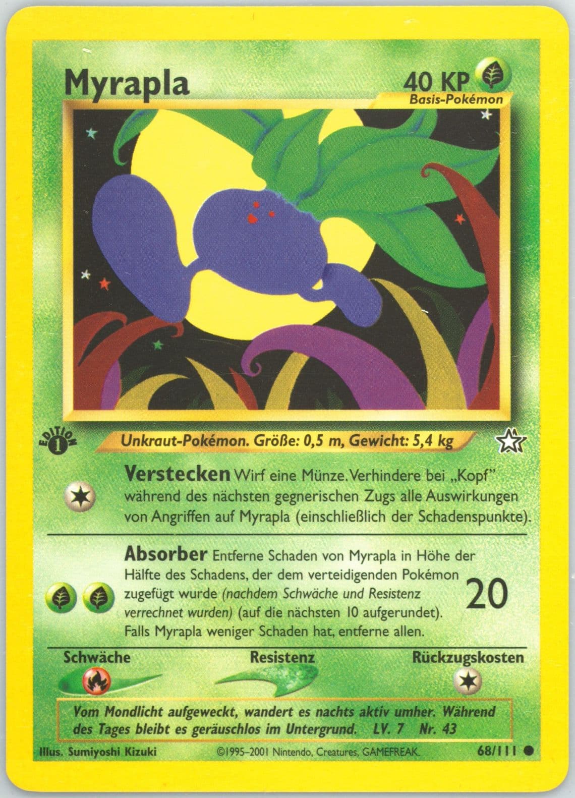 Myrapla 1st Edition (68) 2001 Pokemon German Neo Genesis