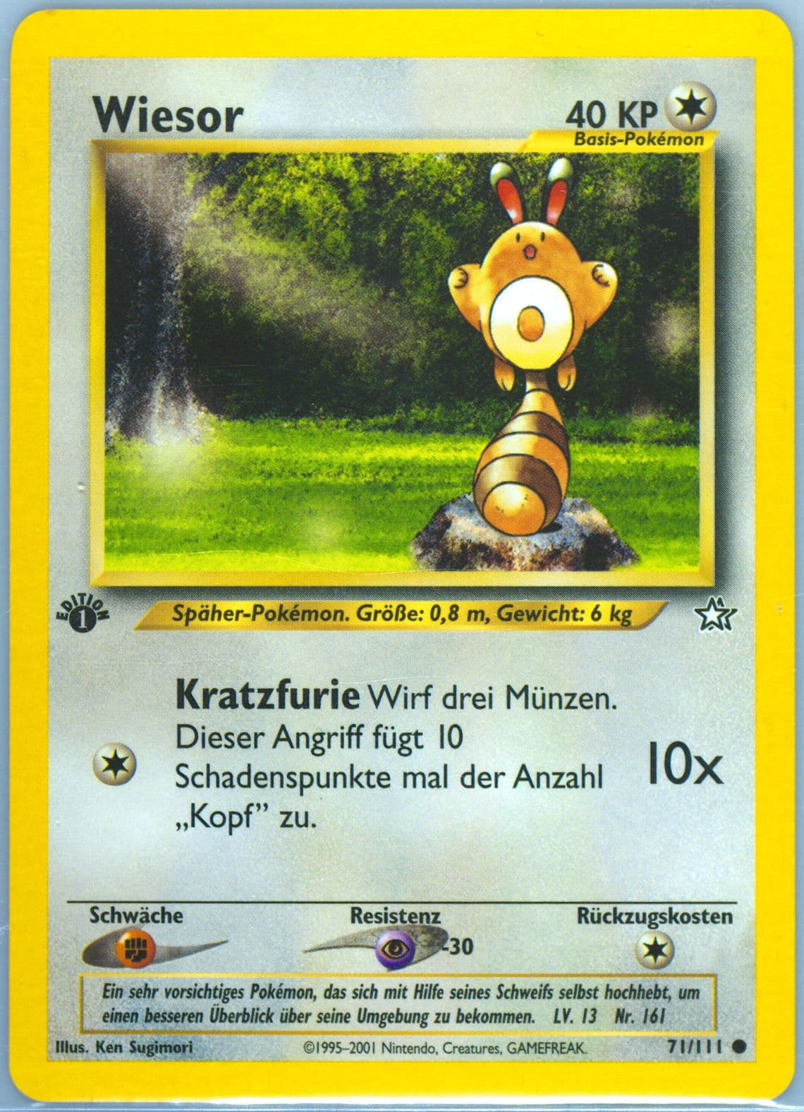 Wiesor 1st Edition (71) 2001 Pokemon German Neo Genesis