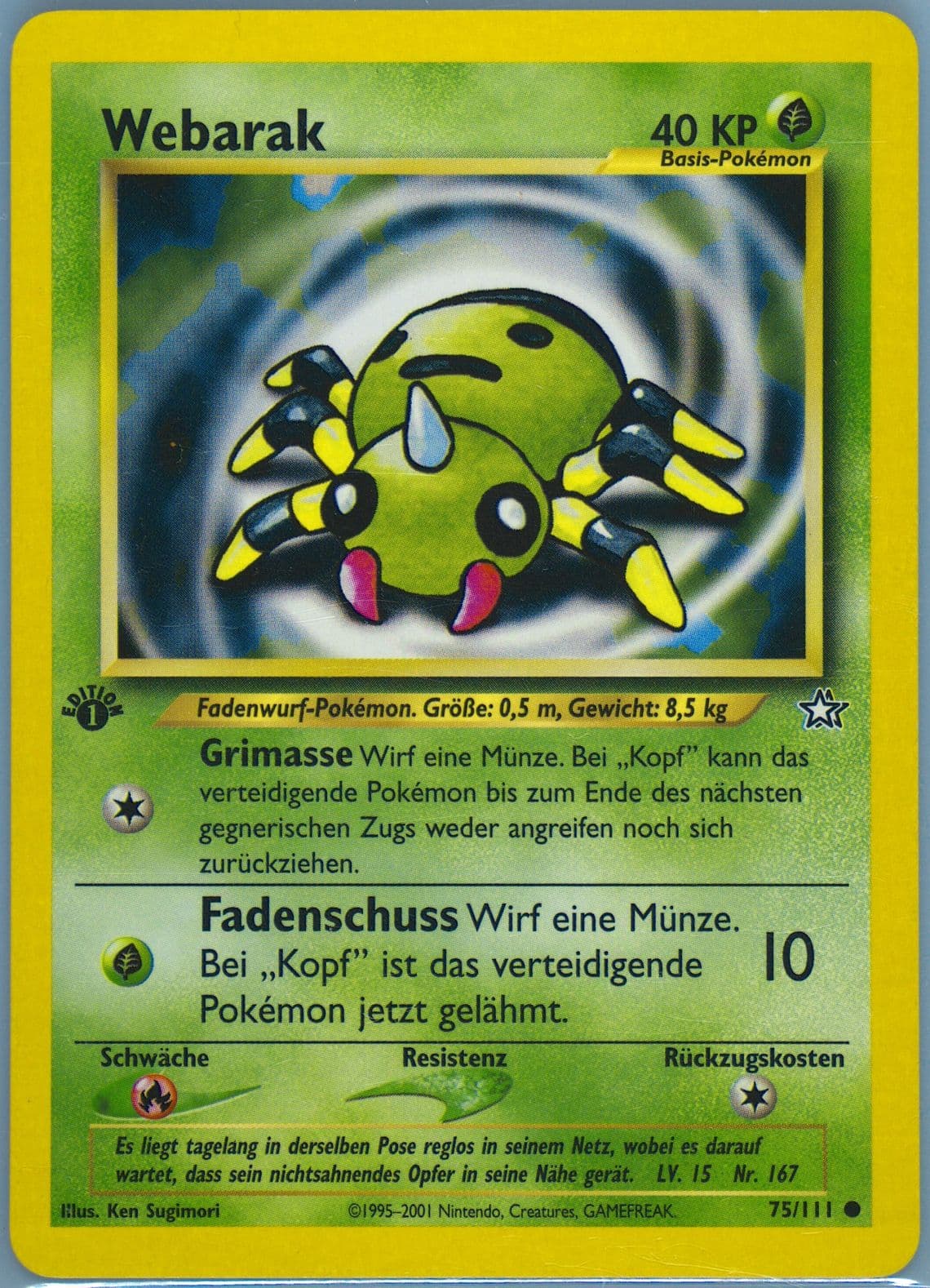 Webarak 1st Edition (75) 2001 Pokemon German Neo Genesis