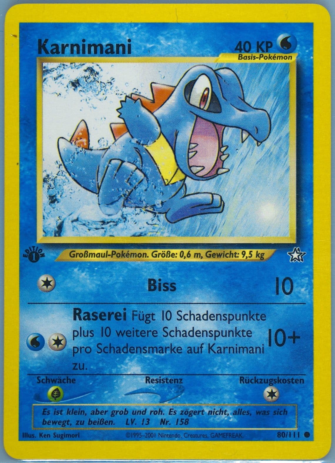 Karnimani 1st Edition (80) 2001 Pokemon German Neo Genesis
