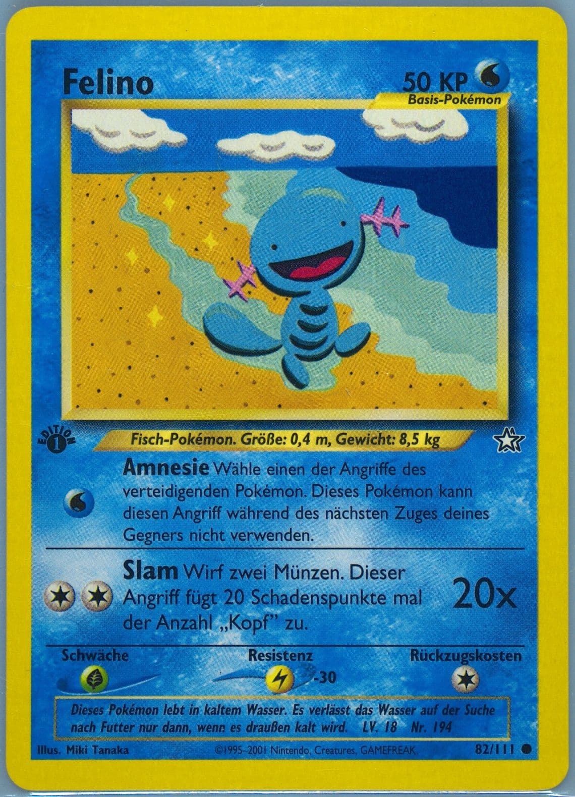 Felino 1st Edition (82) 2001 Pokemon German Neo Genesis