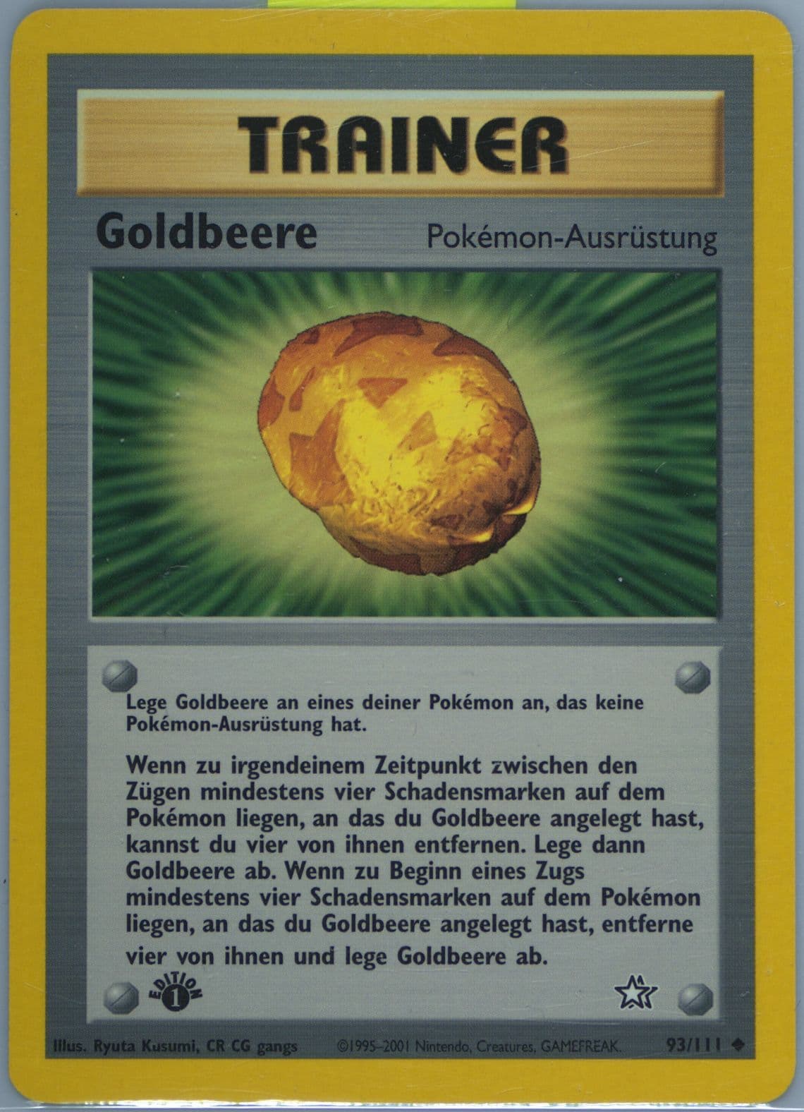 Goldbeere 1st Edition (93) 2001 Pokemon German Neo Genesis