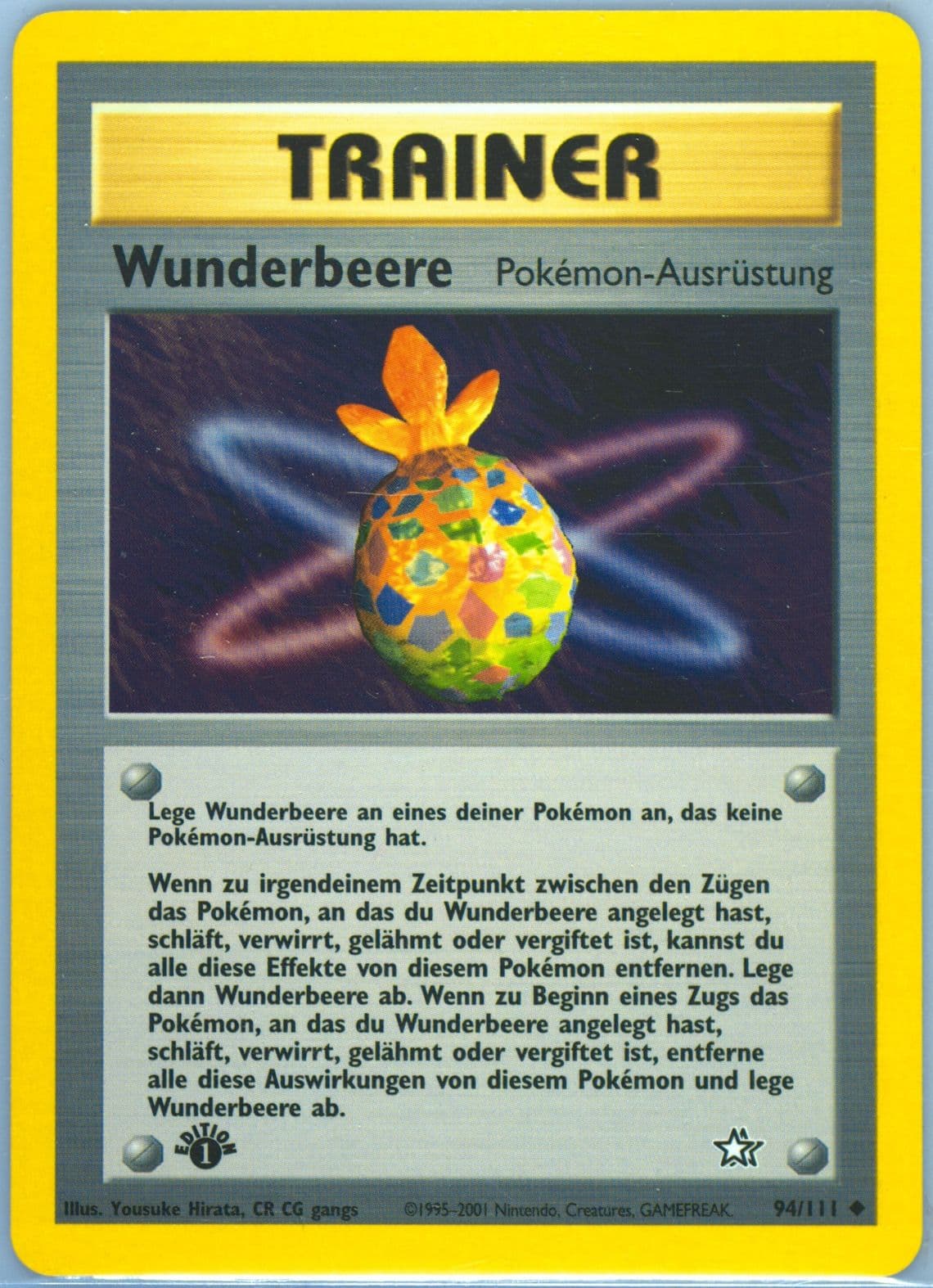 Wunderbeere 1st Edition (94) 2001 Pokemon German Neo Genesis