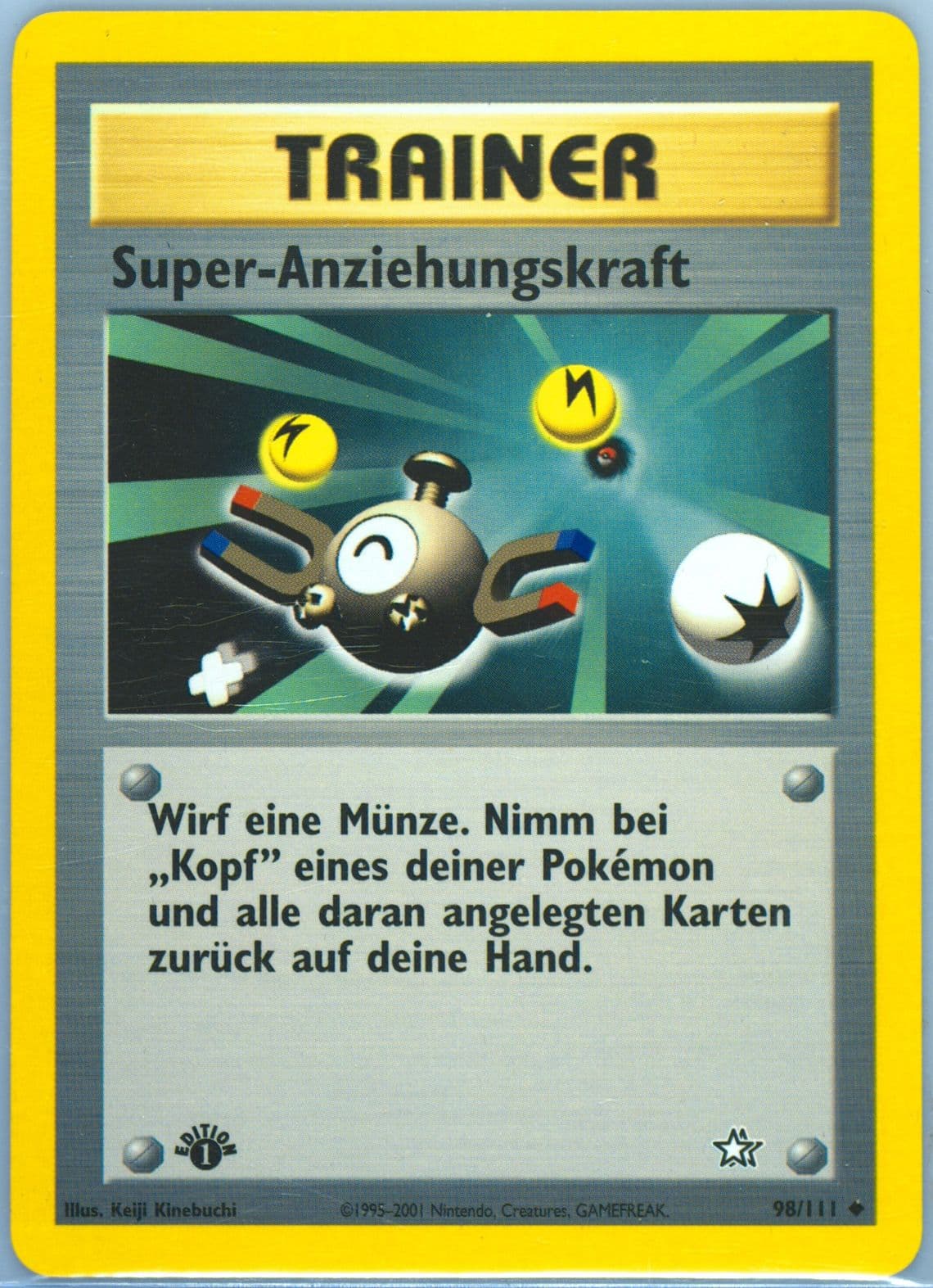 Super-Anziehungskraft 1st Edition (98) 2001 Pokemon German Neo Genesis