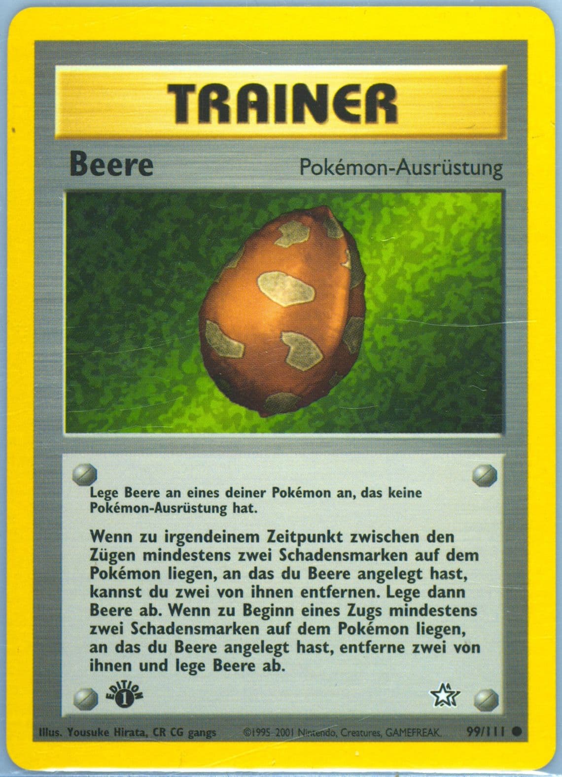 Beere 1st Edition (99) 2001 Pokemon German Neo Genesis