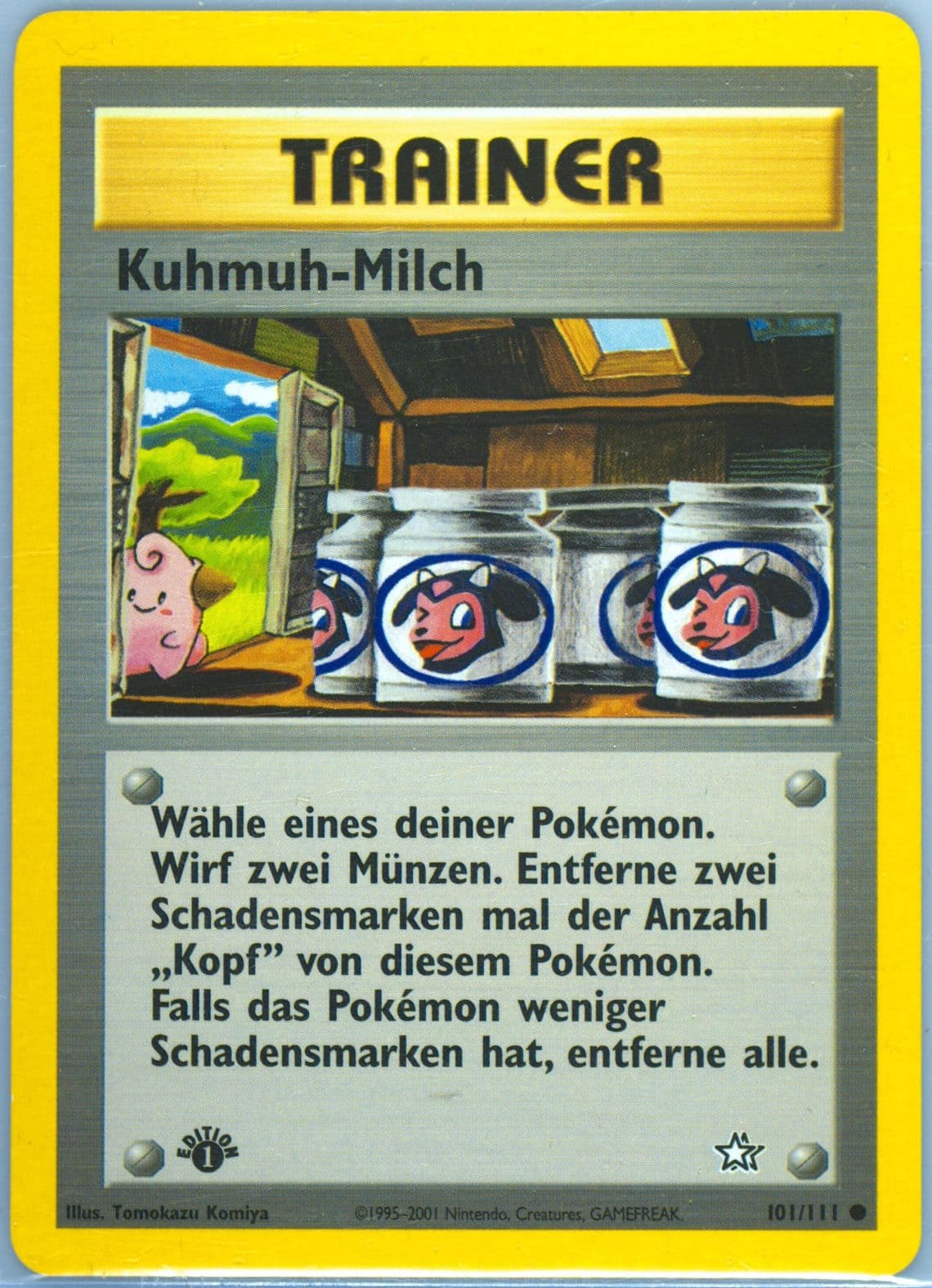 Kuhmuh-Milch 1st Edition (101) 2001 Pokemon German Neo Genesis