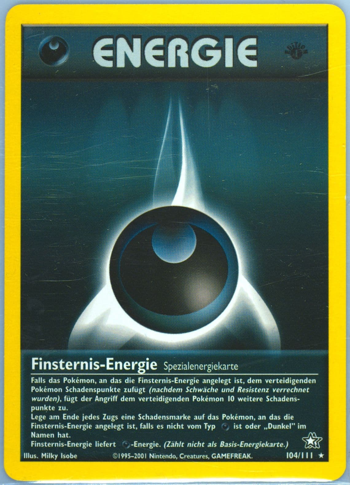 Finsternis-Energie 1st Edition (104) 2001 Pokemon German Neo Genesis