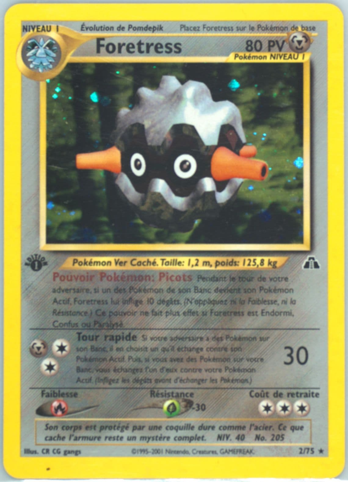 Foretress-Holo French-1st Edition (2) 2001 Pokemon Neo Discovery