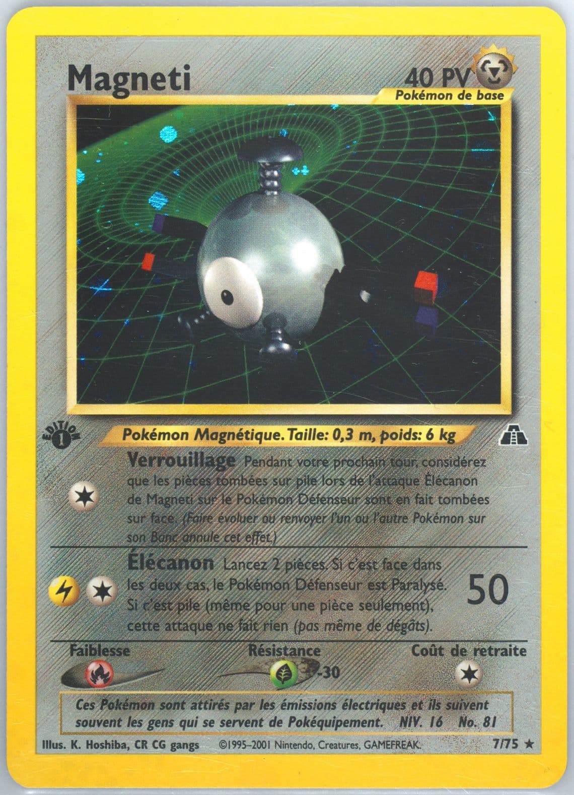 Magneti-Holo French-1st Edition (7) 2001 Pokemon Neo Discovery