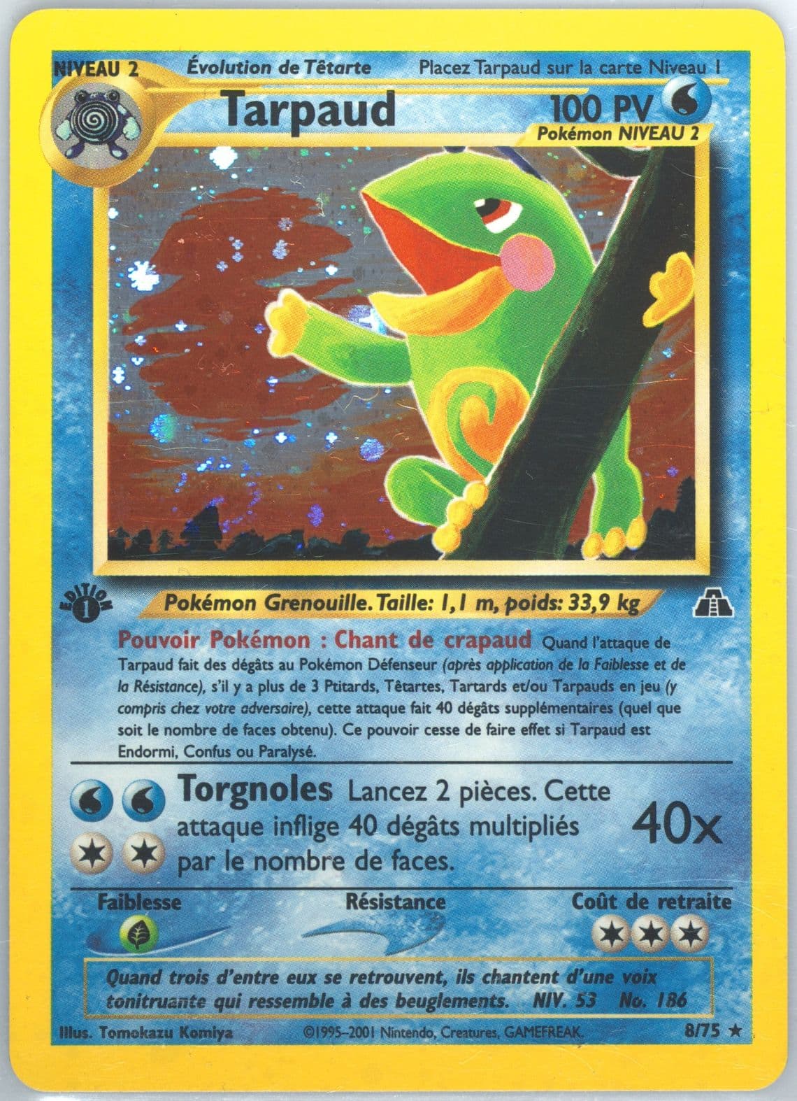 Tarpaud-Holo French-1st Edition (8) 2001 Pokemon Neo Discovery