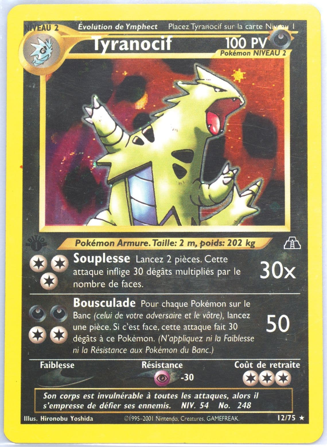 Tyranocif-Holo French-1st Edition (12) 2001 Pokemon Neo Discovery
