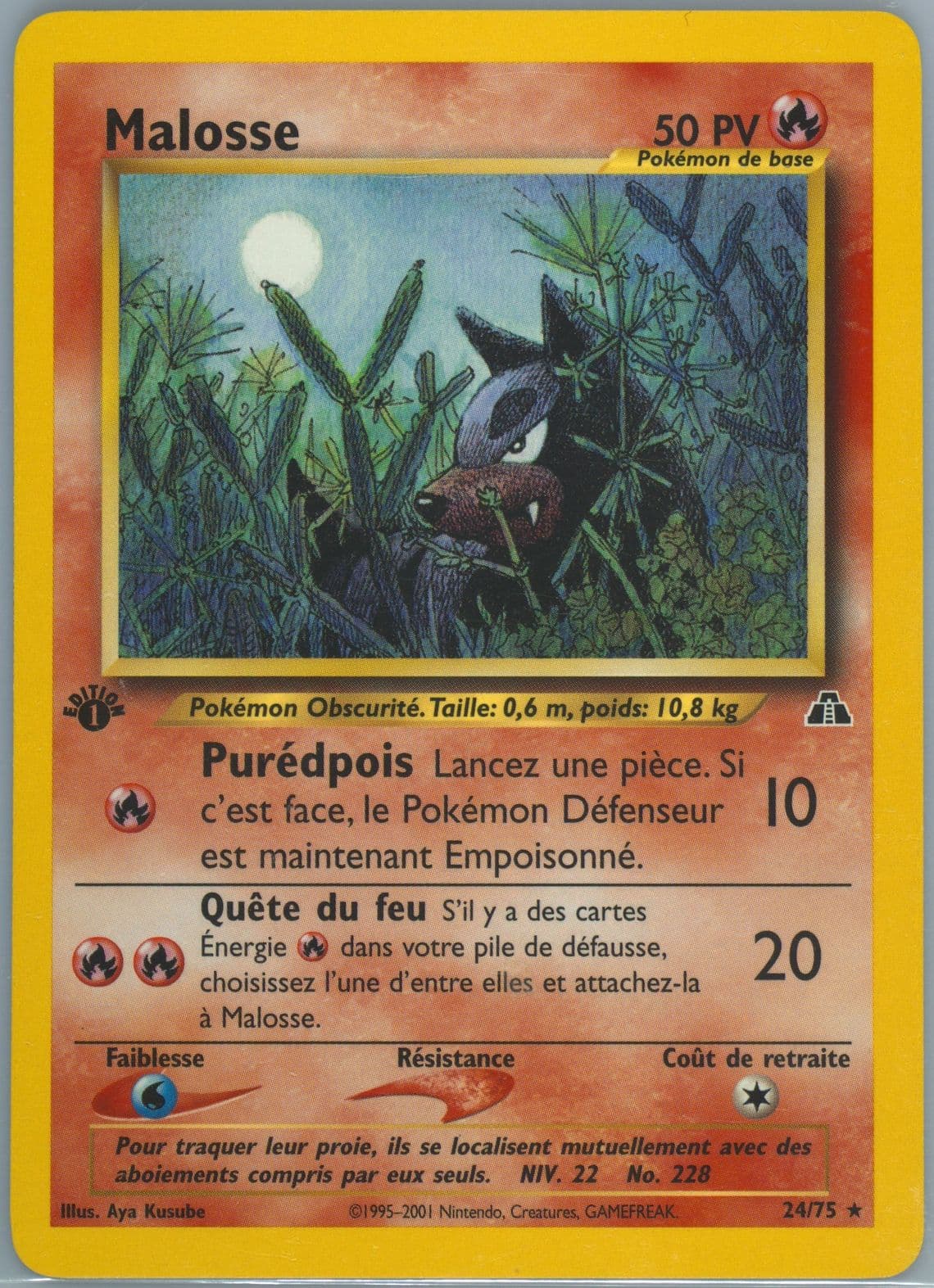 Malosse French-1st Edition (24) 2001 Pokemon Neo Discovery