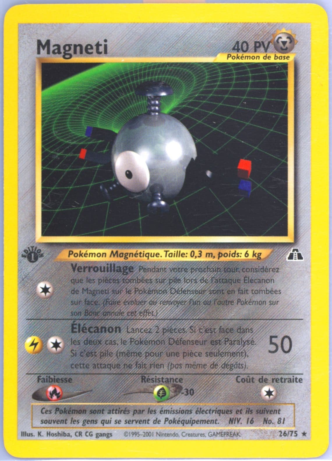 Magneti French-1st Edition (26) 2001 Pokemon Neo Discovery