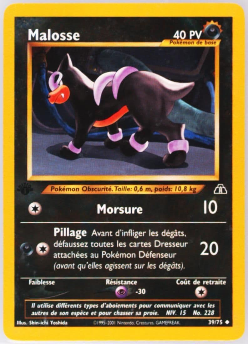 Malosse French-1st Edition (39) 2001 Pokemon Neo Discovery