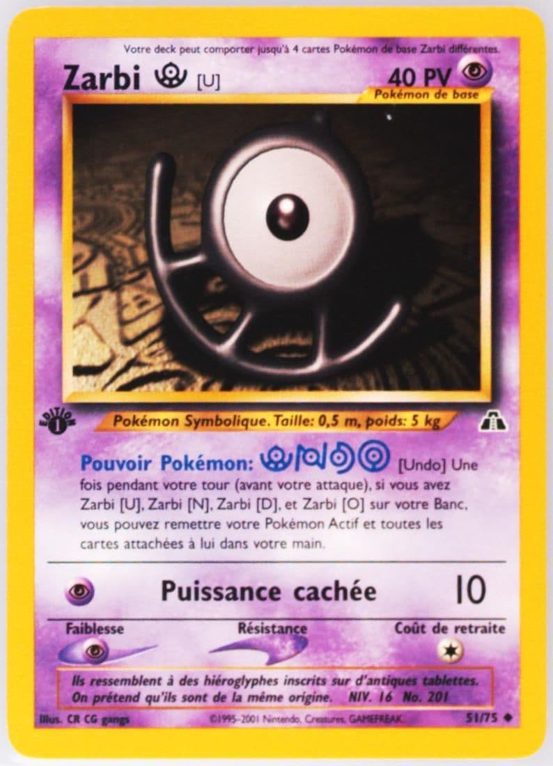 Zarbi U French-1st Edition (51) 2001 Pokemon Neo Discovery