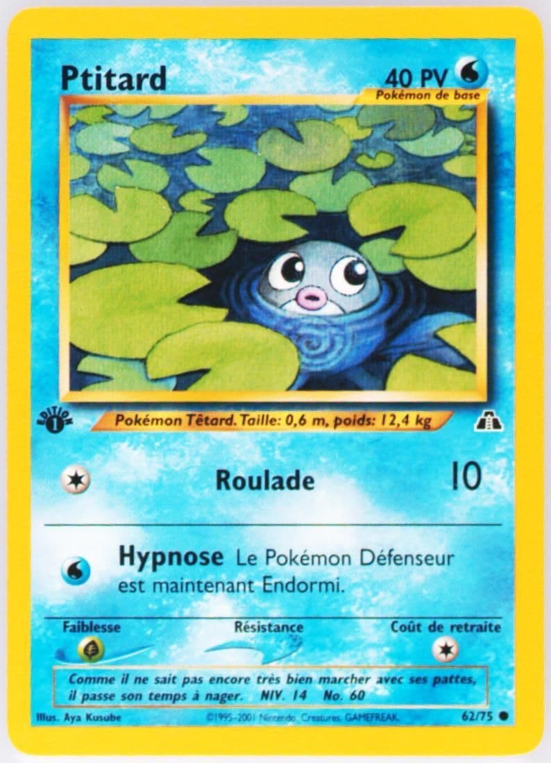 Ptitard French-1st Edition (62) 2001 Pokemon Neo Discovery