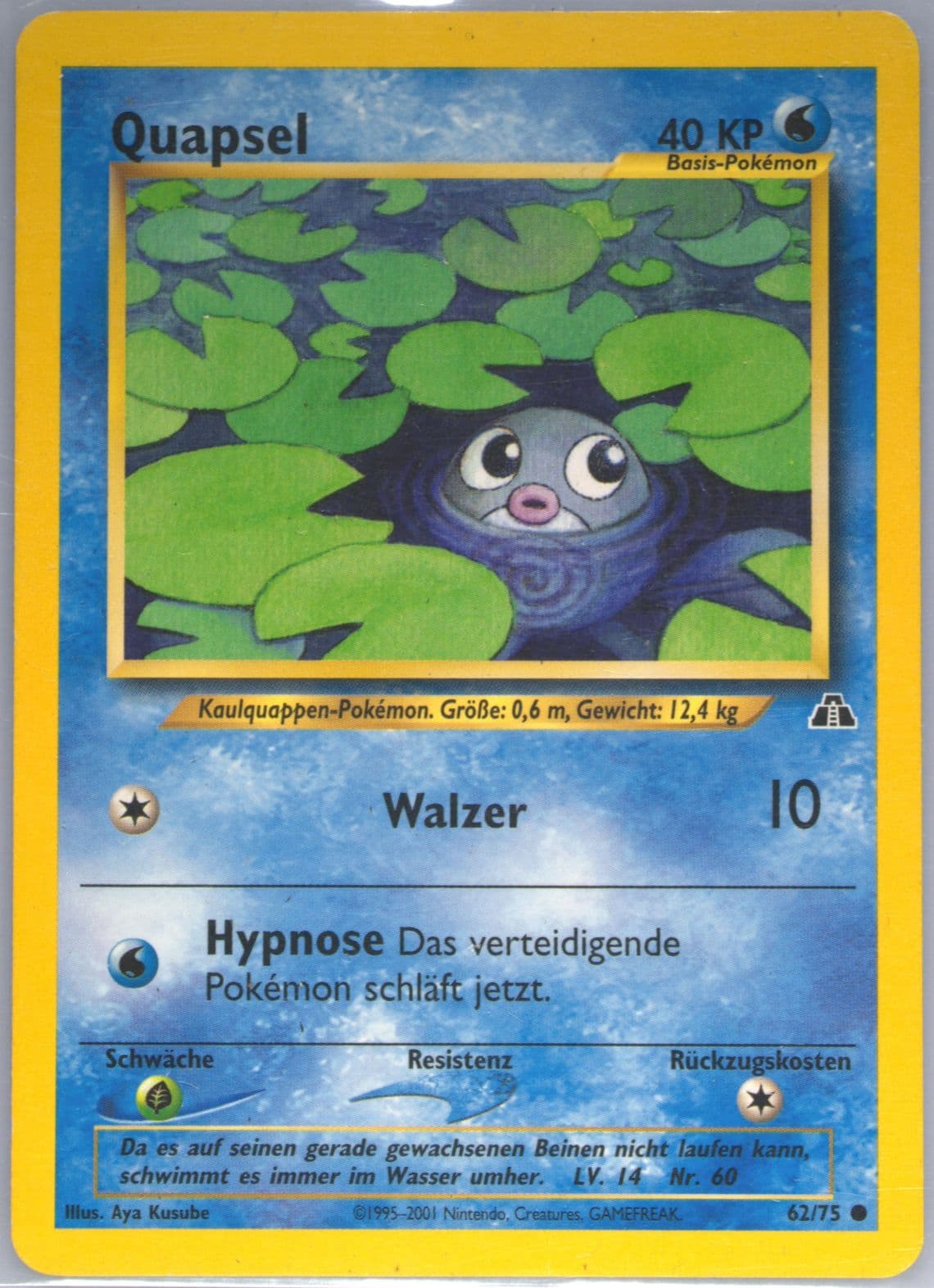 Quapsel German (62) 2001 Pokemon Neo Discovery