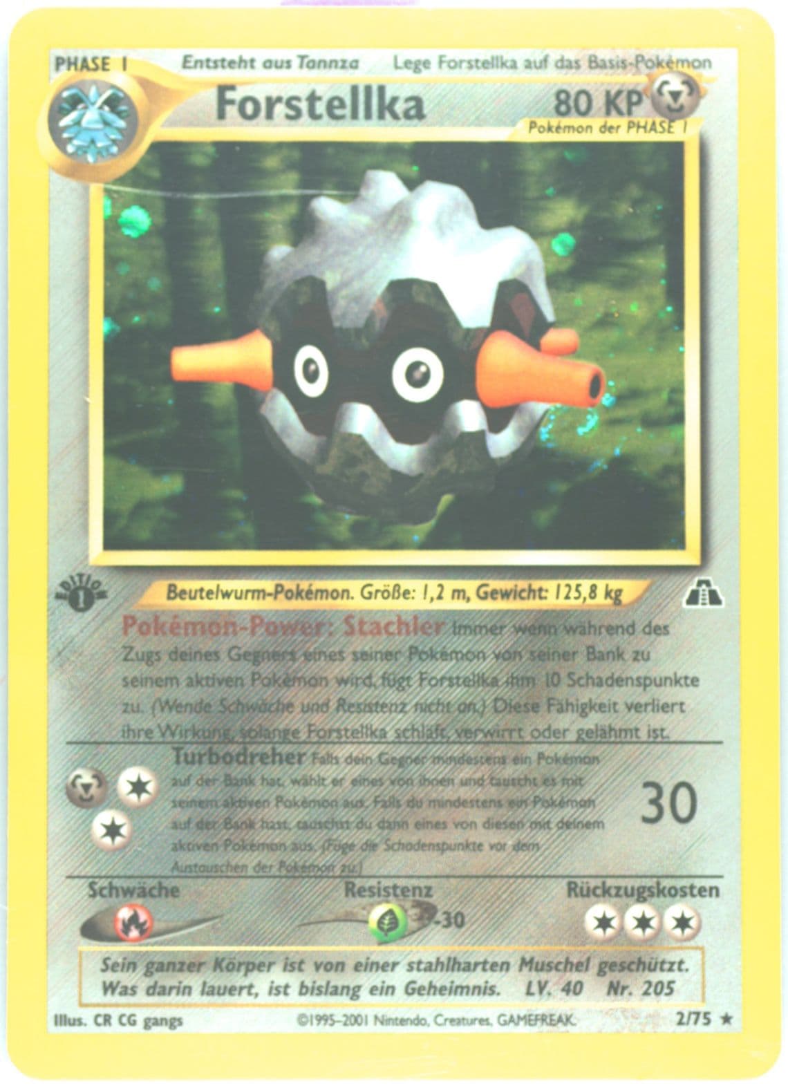 Forstellka-Holo German-1st Edition (2) 2001 Pokemon Neo Discovery