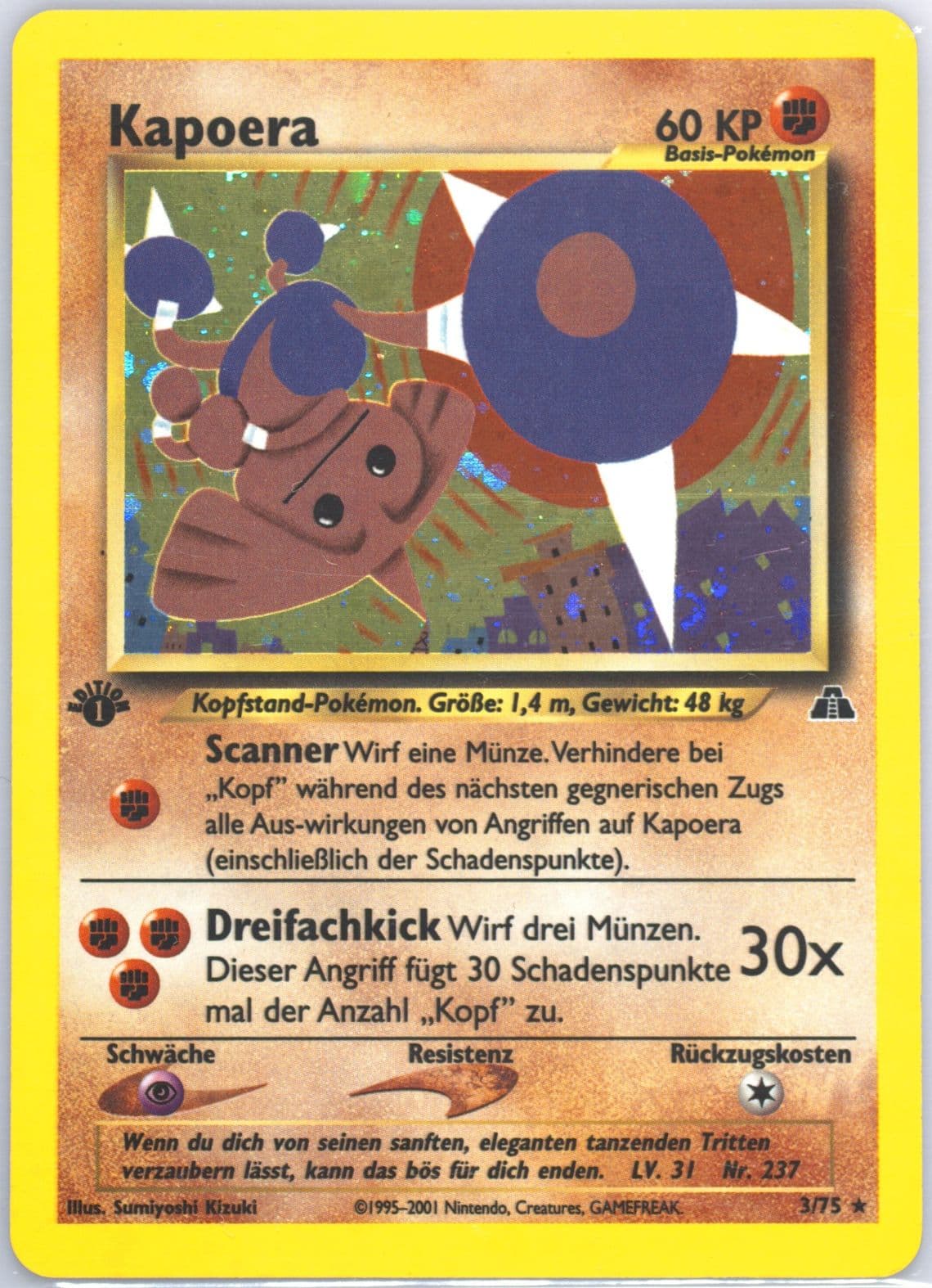 Kapoera-Holo German-1st Edition (3) 2001 Pokemon Neo Discovery