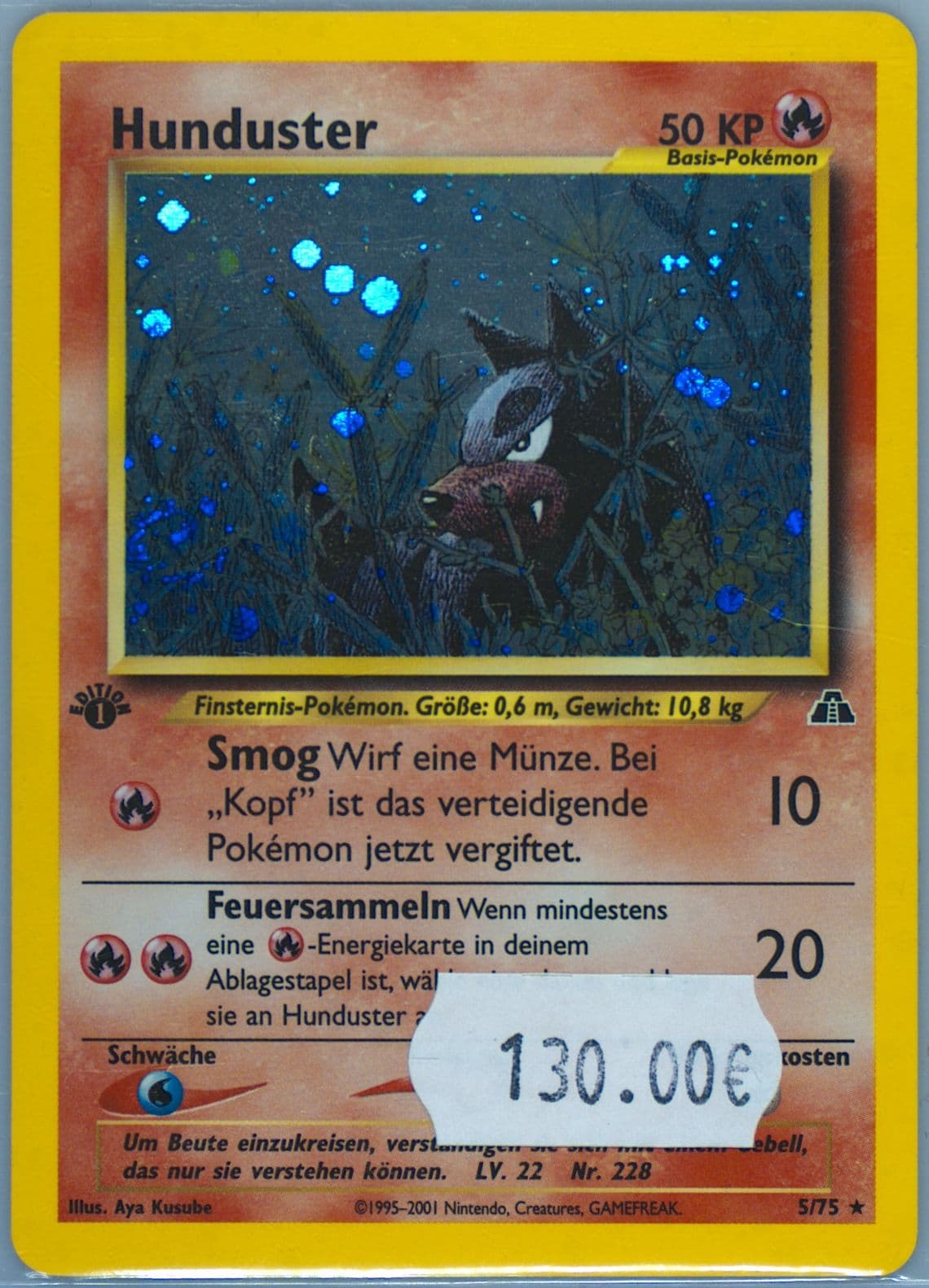 Hunduster-Holo German-1st Edition (5) 2001 Pokemon Neo Discovery