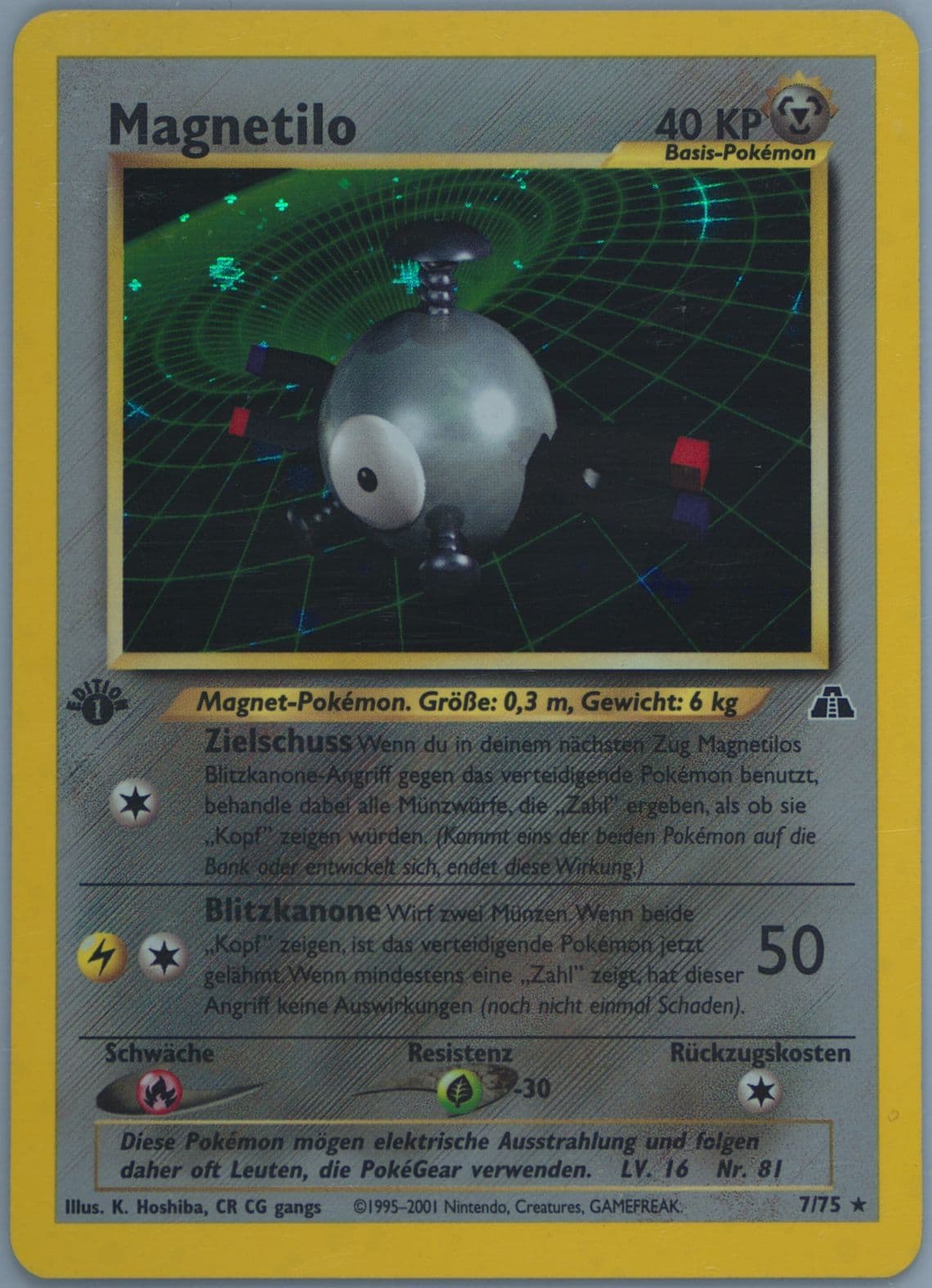 Magnetilo-Holo German-1st Edition (7) 2001 Pokemon Neo Discovery