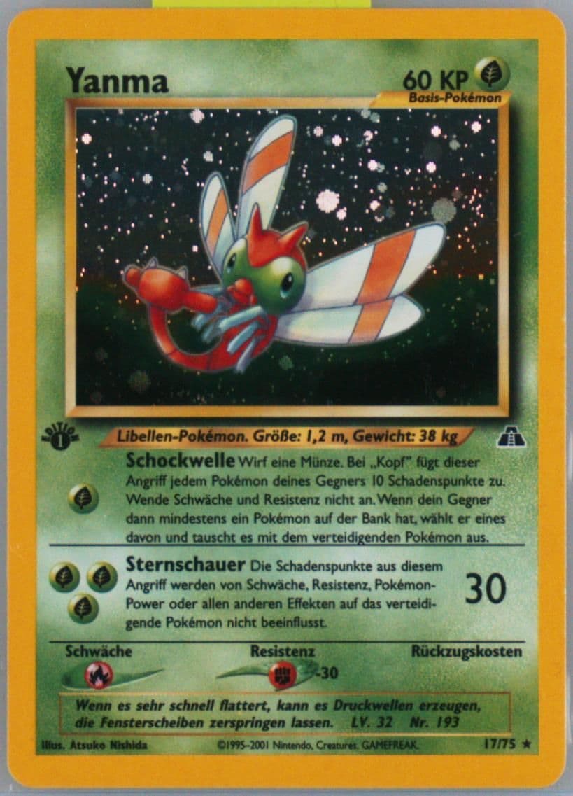 Yanma-Holo German-1st Edition (17) 2001 Pokemon Neo Discovery