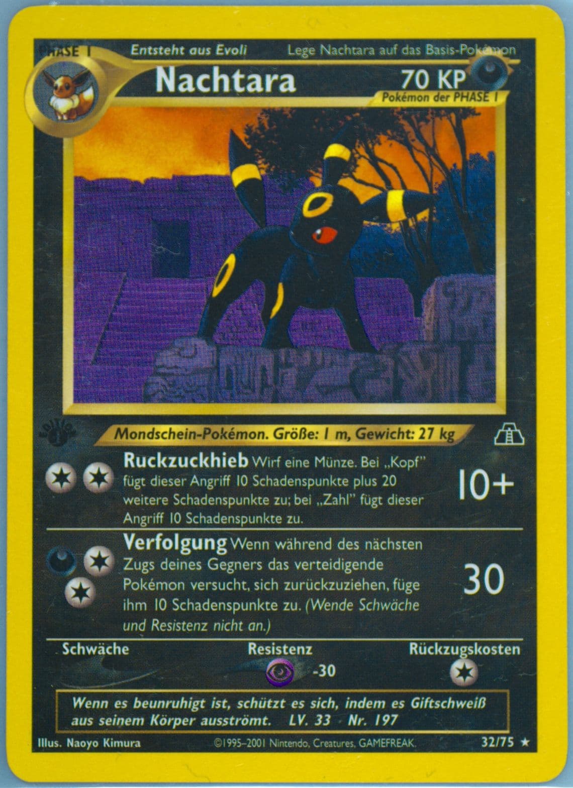 Nachtara German-1st Edition (32) 2001 Pokemon Neo Discovery